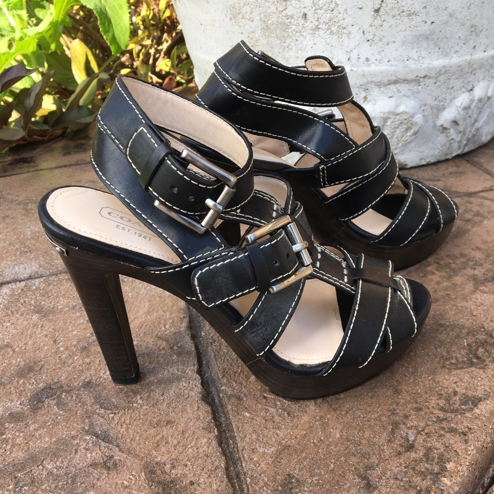 Coach Strapped Heels - Picture 2 of 5